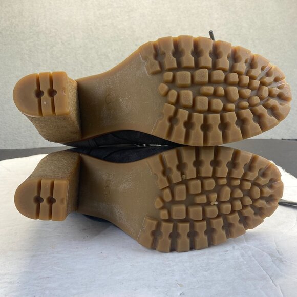 UGG Australia Boots Women sz 8 gray/burgundy zip Lace Up Combat Heel Ladies - Picture 4 of 16